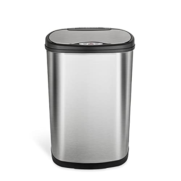 NINESTARS Automatic Touchless Motion Sensor Trash Can 13 Gallon
