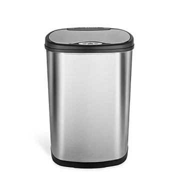 NINESTARS Automatic Touchless Motion Sensor Trash Can 13 Gallon