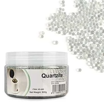 LISHUMEI Glass Beads Balls,500g Glass Balls for High Temperature Nail Box Silica Sand Beads Nail Art Equipment