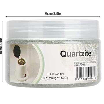 LISHUMEI Glass Beads Balls,500g Glass Balls for High Temperature Nail Box Silica Sand Beads Nail Art Equipment