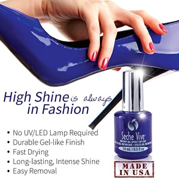 Seche Vive Gel Effect Top Coat Fast Drying Long Lasting