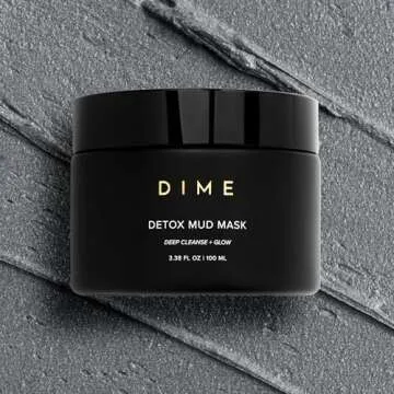 Dime Beauty Detox Mud Mask with Dead Sea Mud, Self Care Facial Mask that Nourishes and Brightens Dul...