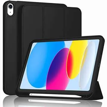 iMieet New iPad 10th Generation Case 2022 10.9 Inch with Pencil Holder, Trifold Stand Smart Case wit...