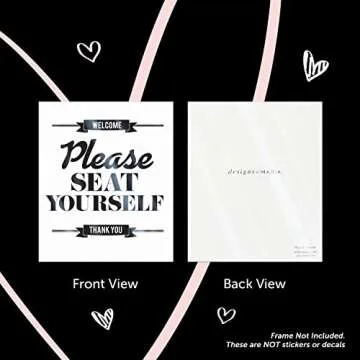 Funny Bathroom Decor Set of 4 Unframed Wall Art