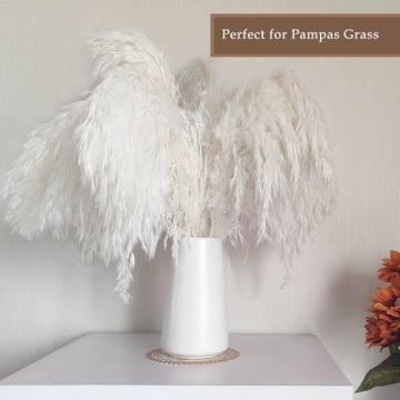 Bright White Ceramic Vase - Elegant 6" Decor Piece