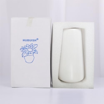 Bright White Ceramic Vase - Elegant 6" Decor Piece