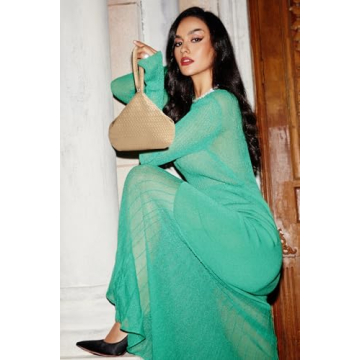 BABEYOND Clutch Purses for Women - Woven Purse Evening Bags Faux Leather Wristlet Handbag for Daily Party