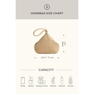 BABEYOND Clutch Purses for Women - Woven Purse Evening Bags Faux Leather Wristlet Handbag for Daily Party