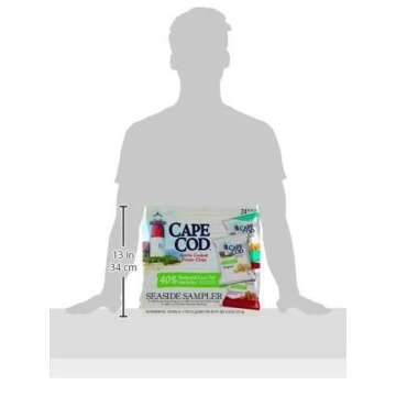 Cape Cod Potato Chips, Reduced Fat Kettle Cooked, Seaside Sampler (24 Count) Variety Pack
