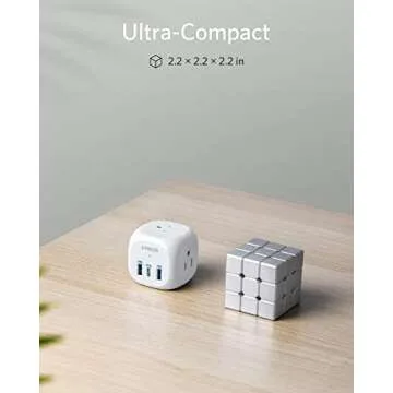 Anker Wall Outlet Extender, USB Wall Charger, 321 Outlet Extender with 3 Outlets and 3 USB Ports, USB Wall Plug for Dorm Room, Home, Office, and Travel