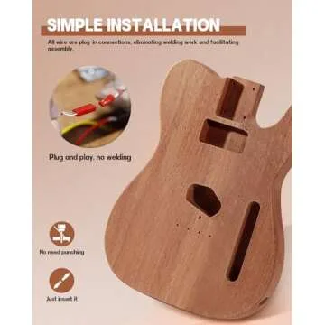 Leo Jaymz DIY TL Style Electric Guitar Kit - Mahogany Body