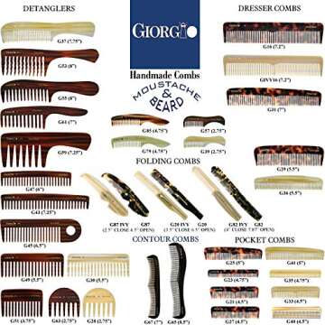 Giorgio G61 Extra Wide Tooth Detangler Comb for All Hair Types