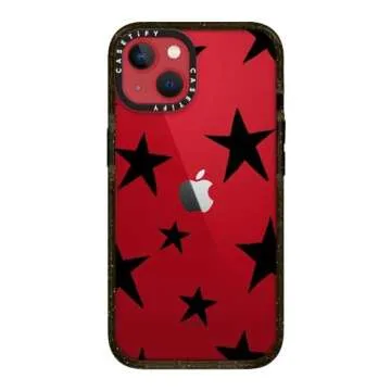 CASETiFY Impact iPhone 13 Case [6.6ft Drop Protection] - Stars Black - Clear Black