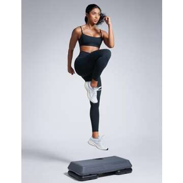 CRZ YOGA Butterbreeze Scoop Neck Sports Bras for Women - Spaghetti Straps Wireless Workout Padded Gym Cami Top True Navy Small