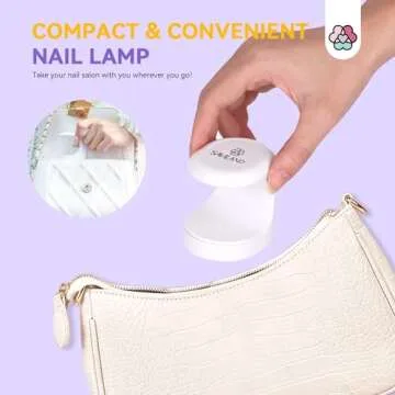 Saviland Mini Nail Lamp 16W for Quick-Dry Nail Art