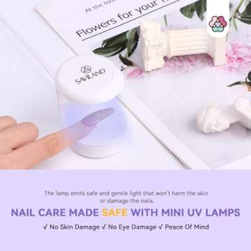 Saviland Mini Nail Lamp 16W for Quick-Dry Nail Art