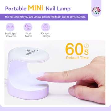 Saviland Mini Nail Lamp 16W for Quick-Dry Nail Art