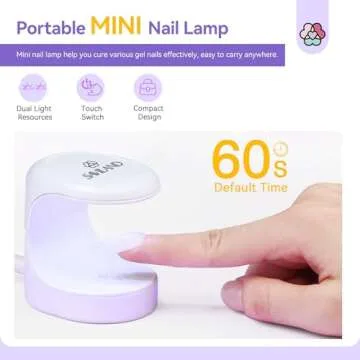 Saviland Mini Nail Lamp 16W for Quick-Dry Nail Art