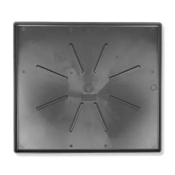 Camco 20784 Low Profile Washing Machine Drain Pan with PVC Fitting, 30 ½-Inch x 34 ½-Inch, Graphite - Protects Your Floors from Washing Machine Leaks - Easy to Use