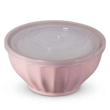 Godinger Mixing Bowls with Lids, Plastic Nesting Bowls Set for Storage, Microwave Safe, 3 Bowls 3 Lids
