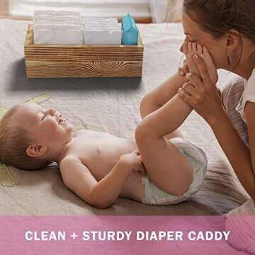 Rustic Home Decor Box - Toilet Paper Holder, Caddy Organizer for Masks, or Farmhouse Kitchen Utensil Holder Caddy, DIY Wood Box for Toilet Tank Tray, Bathroom Decor Box