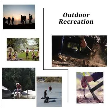 IUNIO Survival Off-Roading Tool Kit, Folding Shovel, Camping Axe, Multitool, Pickaxe, with Carrying Bag, for Outdoor, Car Emergency (Upgrade Black)