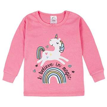 GerberBaby GirlsToddler Snug Fit 4-Piece Pajama SetUnicorn Magic Pink2T