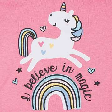 GerberBaby GirlsToddler Snug Fit 4-Piece Pajama SetUnicorn Magic Pink2T