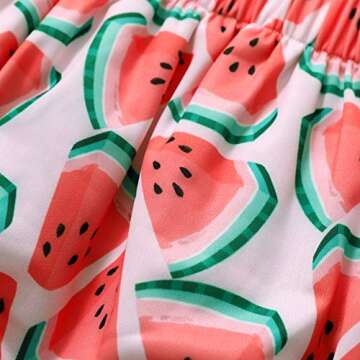 Tiny Cutey Infant Baby Girl Bikini Swimsuit Sunflower 2 Piece Bathing Suit Halter Top Bikini Bottoms Swimming Suit (Pink-Watermelon, 3-6 Months)