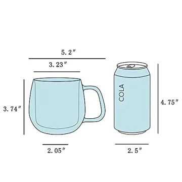 Colorful Double Walled Glass Coffee Mug Set of 4
