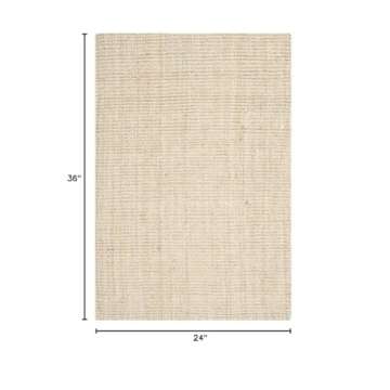 SAFAVIEH Natural Fiber Collection Accent Rug - 2' x 3', Ivory, Handmade Farmhouse Jute, Ideal for Hi...