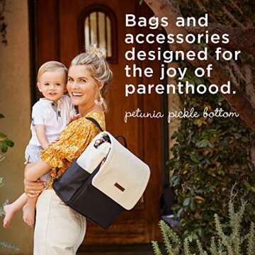 Petunia Pickle Bottom Boxy Backpack | Diaper Bag | Diaper Bag Backpack for Parents | Top-Selling Stylish Baby Bag | Sophisticated and Spacious Backpack for On The Go Moms | Original Birch/Fjord