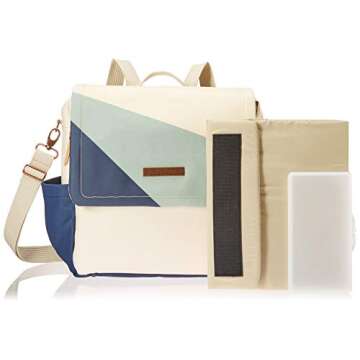 Petunia Pickle Bottom Boxy Backpack | Diaper Bag | Diaper Bag Backpack for Parents | Top-Selling Stylish Baby Bag | Sophisticated and Spacious Backpack for On The Go Moms | Original Birch/Fjord