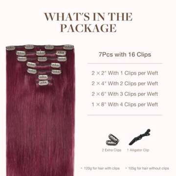 GOO GOO Clip in Hair Extensions Real Human Hair, Remy Human Hair Extensions Clip ins for Women, Natu...