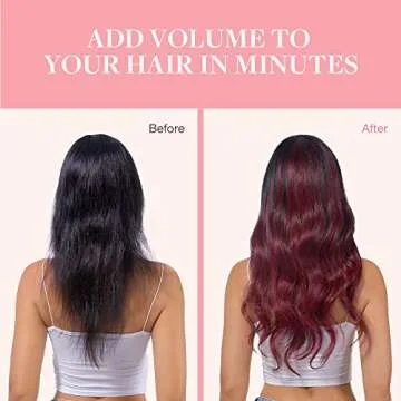 GOO GOO Clip in Hair Extensions Real Human Hair, Remy Human Hair Extensions Clip ins for Women, Natural Human Hair, 18inch 120g 7Pcs, 530 Burgundy