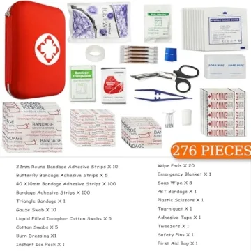 276Pcs Emergency First Aid Kit for Home and Outdoors