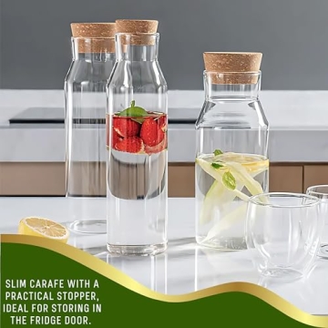 Ikea 365 Glass Carafe with Cork Stopper for All Beverages
