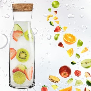 Ikea 365 Glass Carafe with Cork Stopper for All Beverages