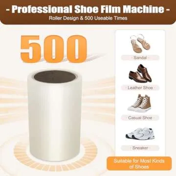Automatic Shoe Film Machine Portable Shoe Covers Dispenser with Shoe Membrane, Shoe Wrapping Machine Protect Floor Shoe Cover Machine for House Office Hospital Factory