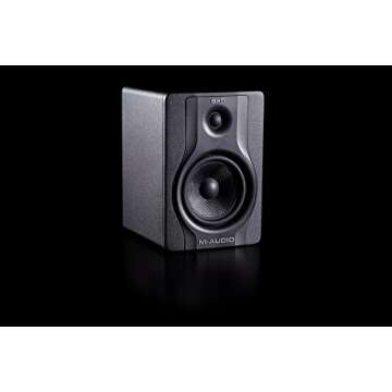 M-Audio BX5 Carbon Black | 5" Single Speaker Studio Monitor with Magnetic Shielding (70-watt Class A/B Power)