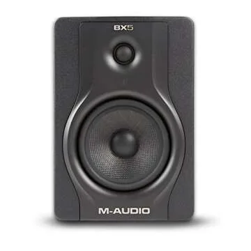 M-Audio BX5 Carbon Black | 5" Single Speaker Studio Monitor with Magnetic Shielding (70-watt Class A/B Power)
