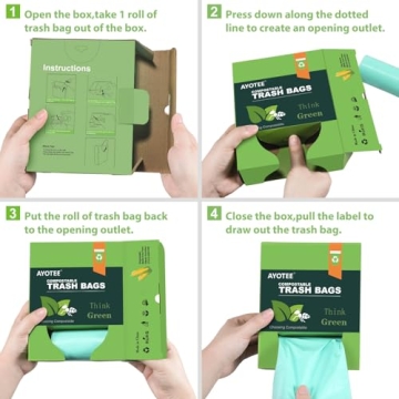 AYOTEE Small Compostable Trash Bags for Eco-Friendly Waste Management