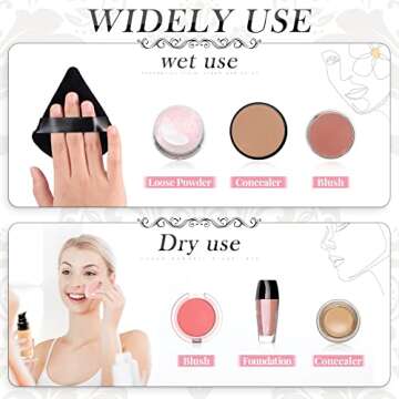 Patelai Triangle Powder Puff for Flawless Makeup Application