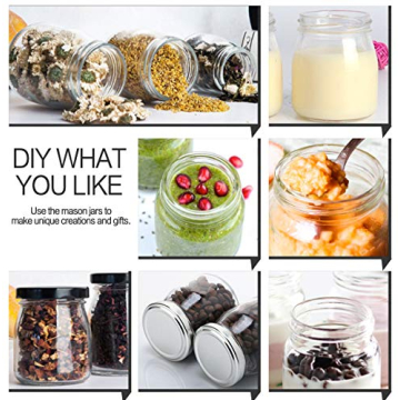 KAMOTA Glass Jars 4 oz Gold Lids for Spices and Favors