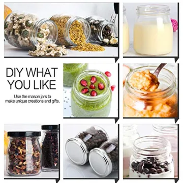 KAMOTA Glass Jars 4 oz Gold Lids for Spices and Favors