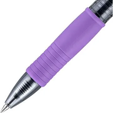 Pilot G2 Retractable Gel Pens with Purple Ink, 6 Count