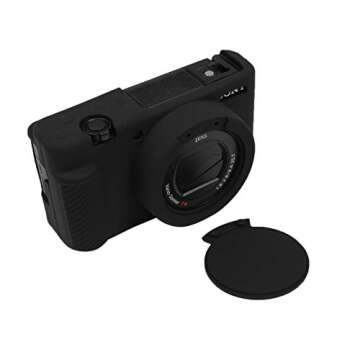 ZV1 Silicone Case, TUYUNG Protective Cover for Sony ZV-1 Cameras, Black