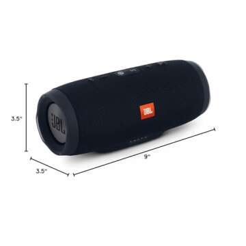 JBL Charge 3 Waterproof Bluetooth Speaker -Black (Renewed)