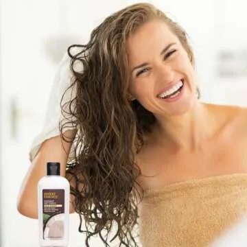 Desert Essence Coconut Soft Curls Hair Cream - Plant-Based Curl Cream for Curly Hair - Silicone-Free - Hydrating with Coconut Oil, Black Oat Extract - Vegan, Gluten-Free, Cruelty-Free, 6.4 oz