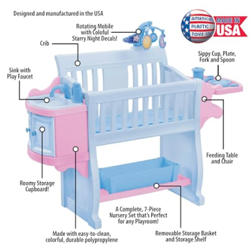 American Plastic Toys Nursery Doll Playset for Kids